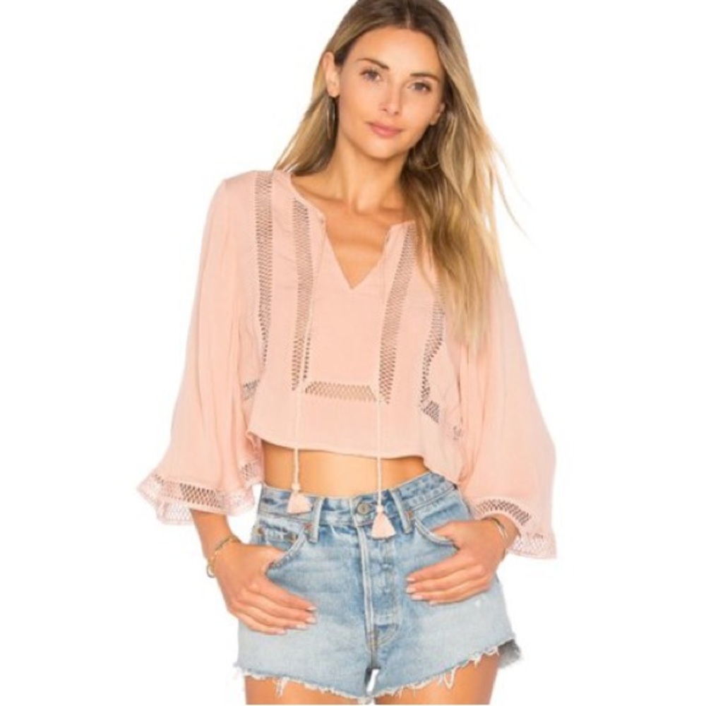 Ale by Alessandra top - boho pink top